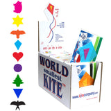 kites counter display small range, diamond kite, eagle kite, pig kite, glide kite, globe kite, swallow kite, heart kite, star kite, christmas tree kite