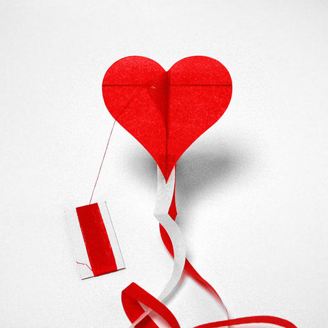 Kite red heart