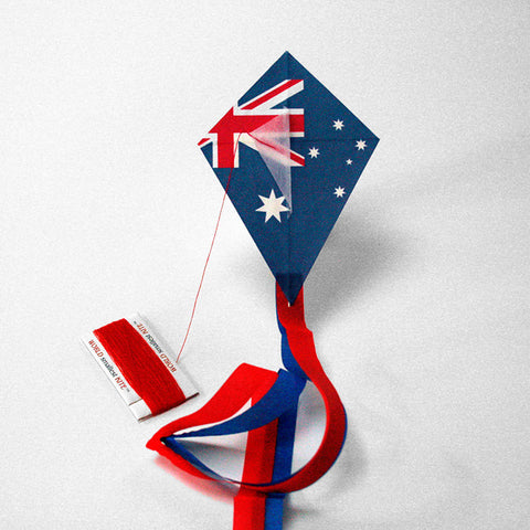 Kite with Australian flag printed on it