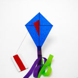 Dark Blue Diamond Kite with postcard