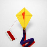 Yellow Diamond Kite with postcard